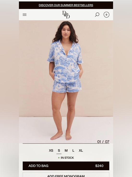 Desmond & Dempsey Other - Desmond & Dempsey Loxodonta Blue Safari Short PJ Set